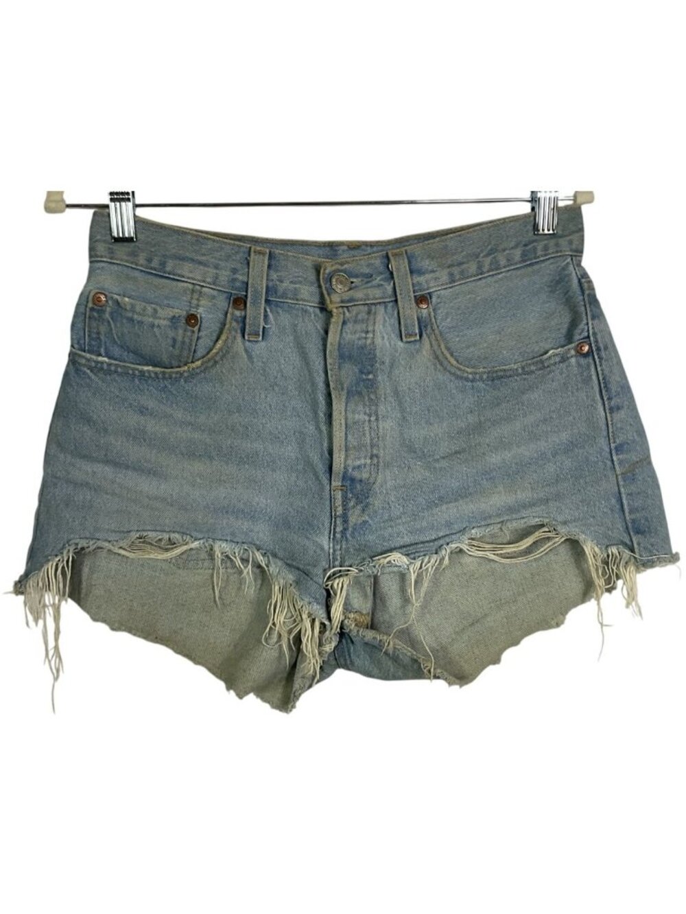 Levi's 501 Original High Rise Denim Shorts Ojai Luxor Heat Light Wash 27
